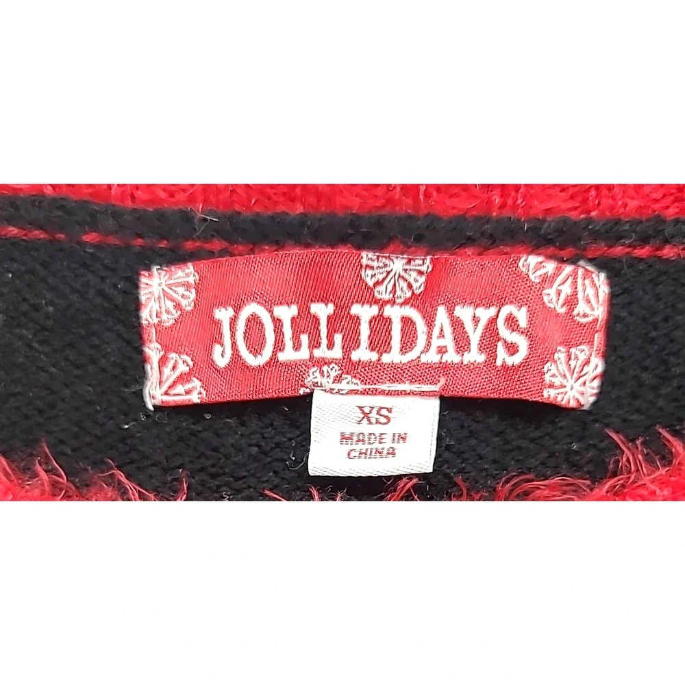 Jollidays Ugly Christmas Sweater 2 Gnomes and‎ a dog Sz XS